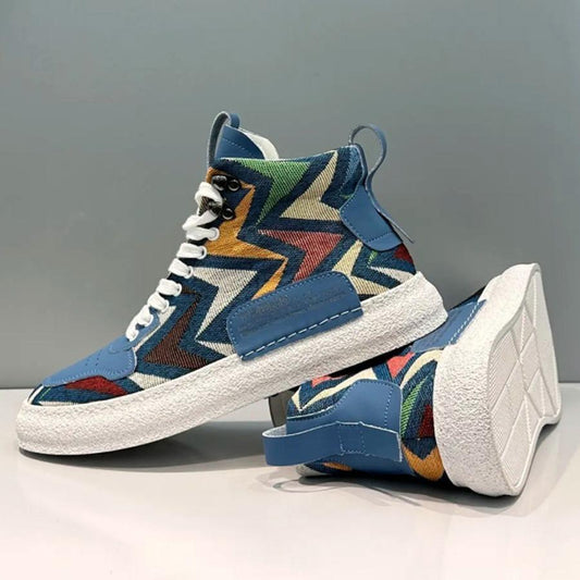 High-top Lace-up Casual Sneakers