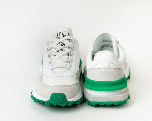 White Leather With Green Sneakers