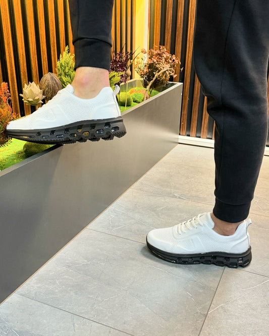 Air-cushion sole knitted mesh sneakers