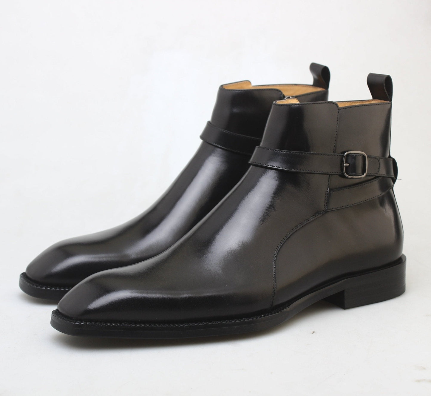 Men's Cowhide Chelsea Boots - Square Toe