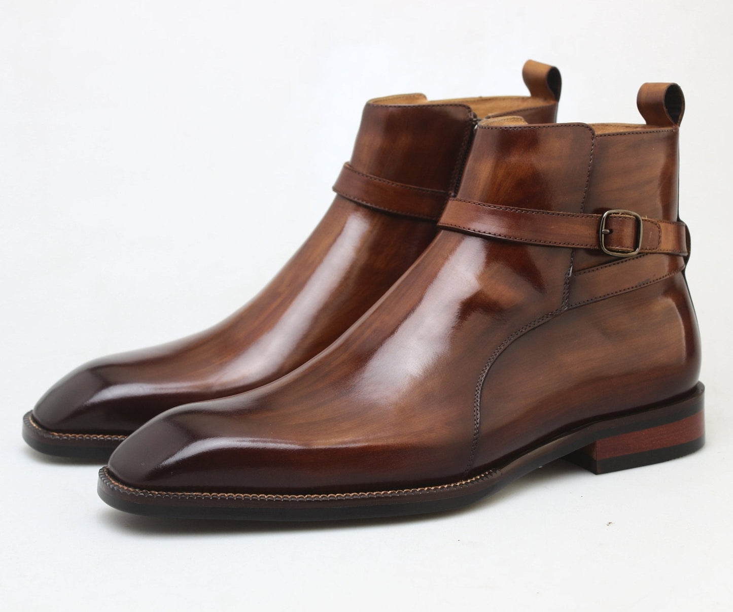 Men's Cowhide Chelsea Boots - Square Toe