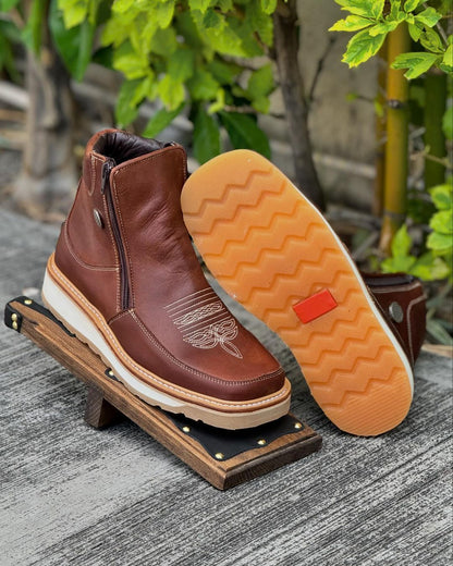New Trend Cowhide Cowboy Boots