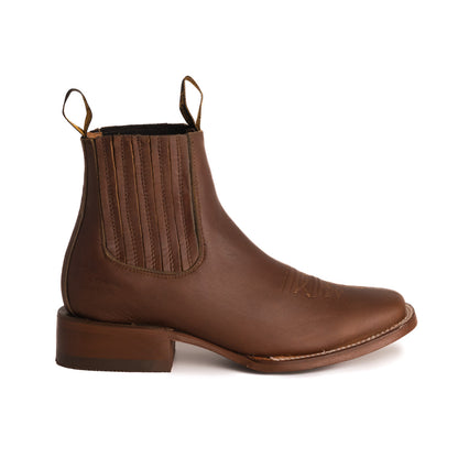 Men's full deerskin western cowboy boots