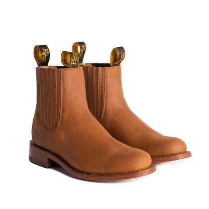 Men's full deerskin western cowboy boots