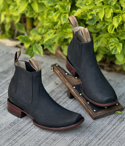 Men's Suede Solid Color Cowboy Boots