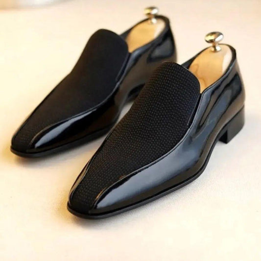 Black Style Natural Leather Shoes