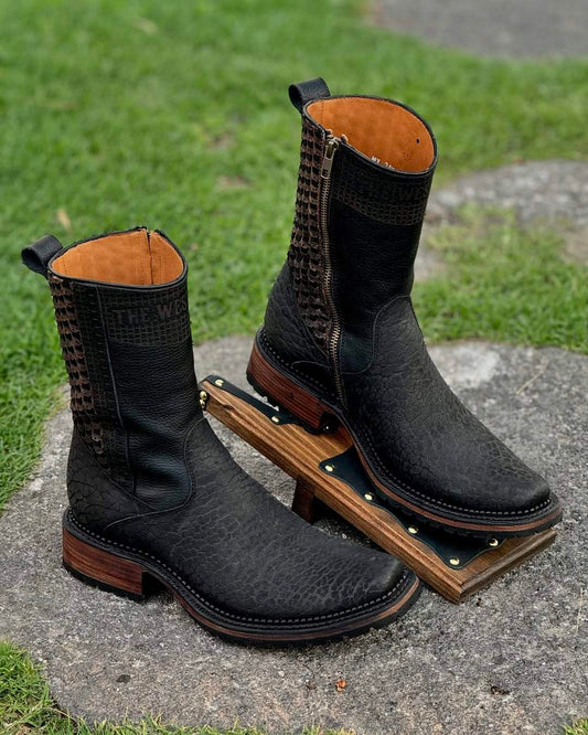 Men's Patchwork Leather Boots