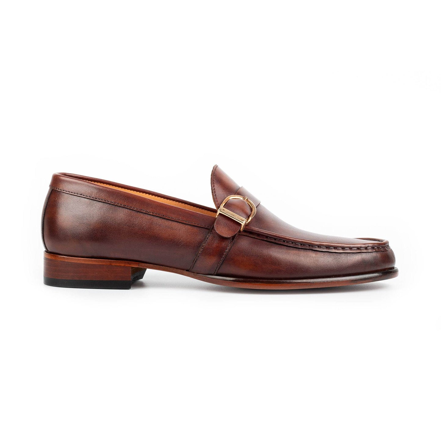 Men's Metal Buckle Leather Dress Shoes