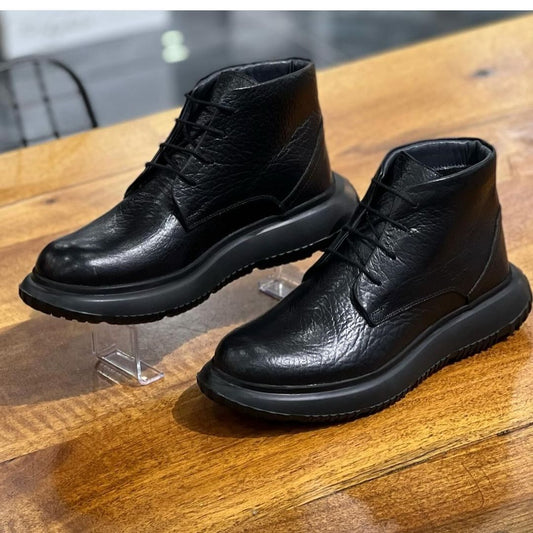 Men's Leather Rubber Sole Orthopedic Boots