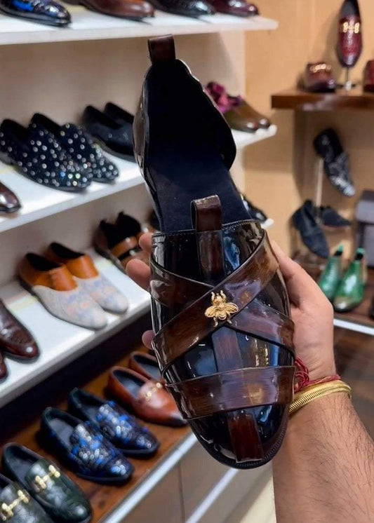 Classic Patina Patent finish Sandals