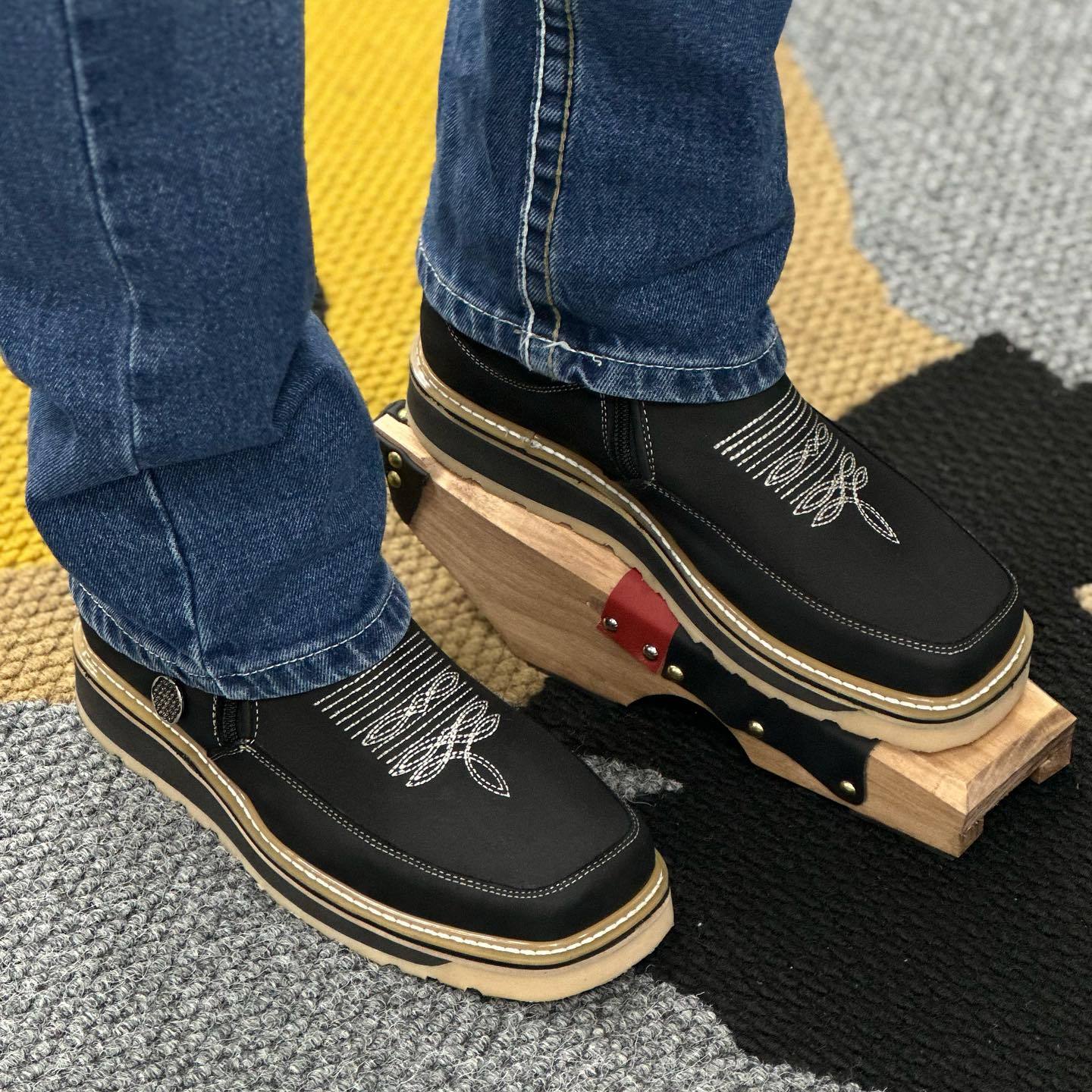 Men's vintage natural leather boots