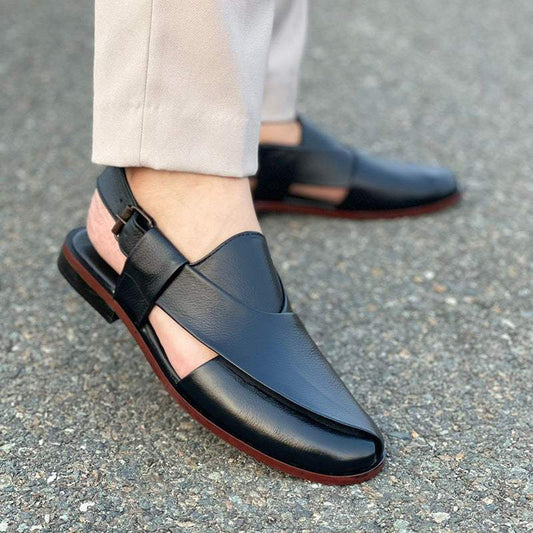 Hand-Stitched Pure Leather Half Shoes