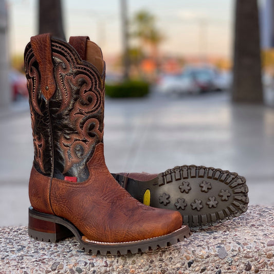 Bison truck sole cowboy boots