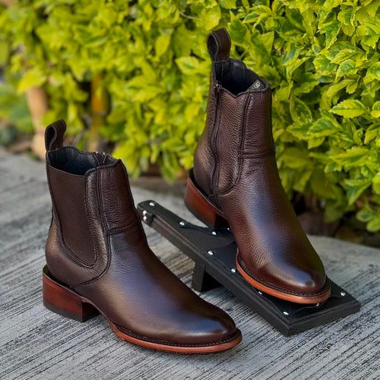 Lucchese Original Deerskin Cowboy Boots