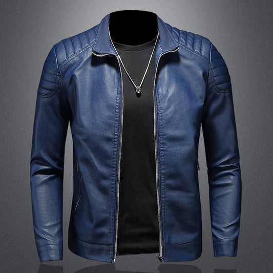 The Recon Renegade Blue Leather Jacket