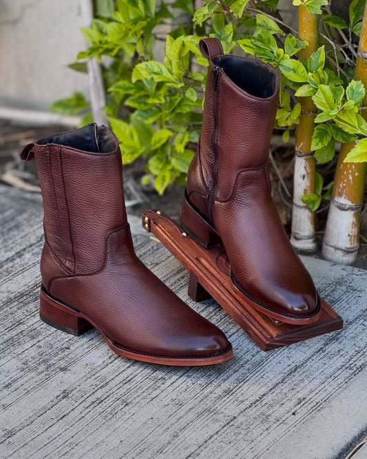 Deerskin Western Cowboy Boots
