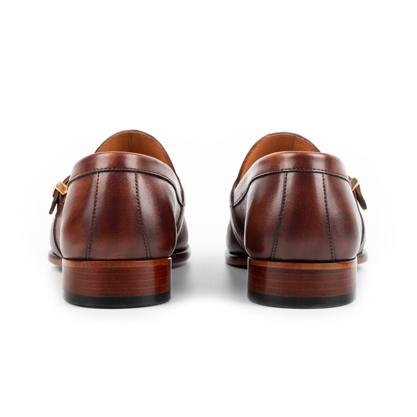Men's Metal Buckle Leather Dress Shoes