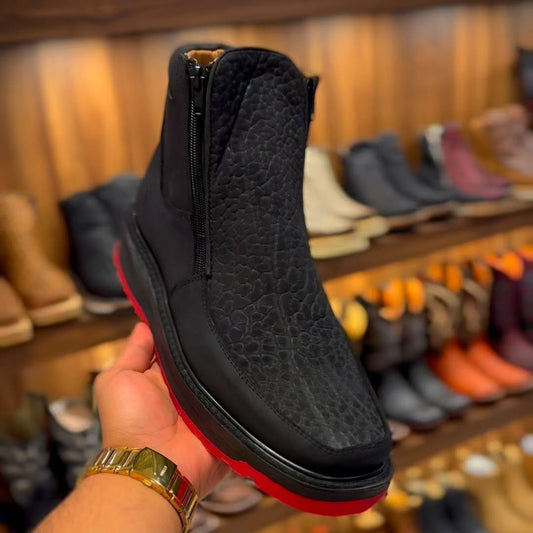 Bull Red Zipper Men's Boots