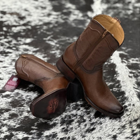 Original Deerskin Zipper Cowboy Boots