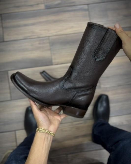 Men's Square Toe Leather Boots