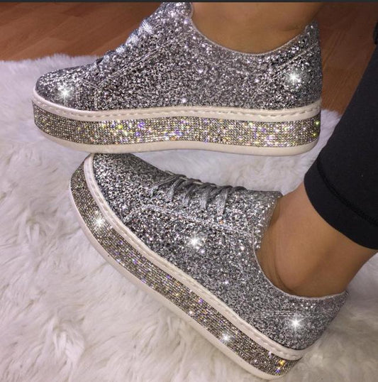 Rhinestone Breathable Slip-on Shoes