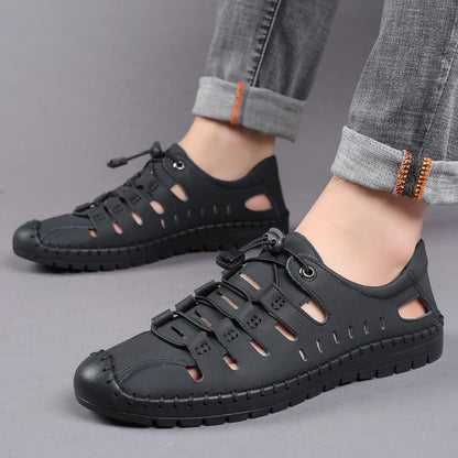 Hollow Outdoor Leather Shoes