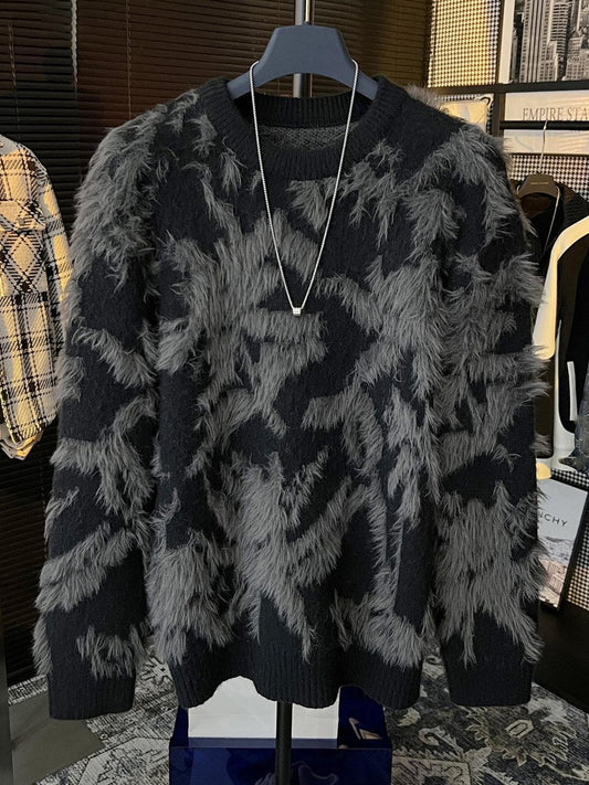Crew Neck Mink Pullover Sweater
