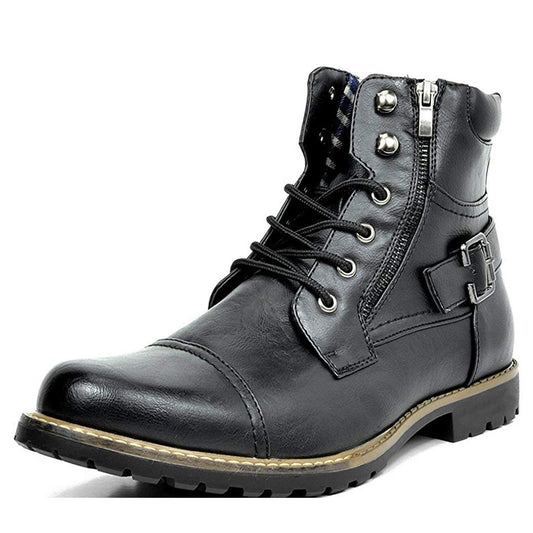 Men's Leather Motorcycle Boots