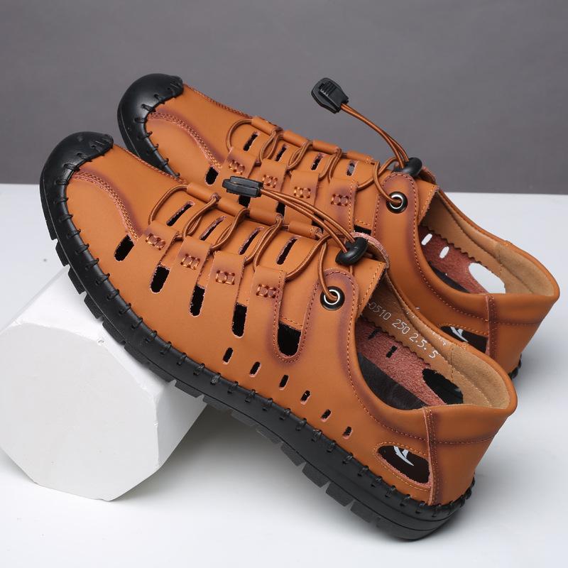 Hollow Outdoor Leather Shoes