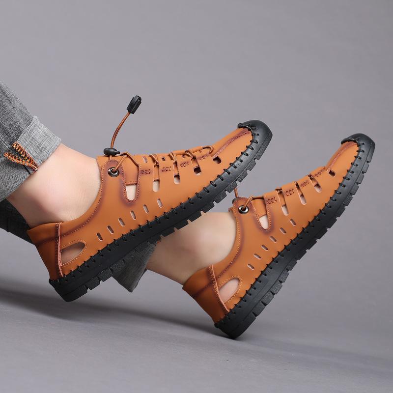 Hollow Outdoor Leather Shoes