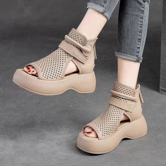 Heightened hollow women's sandals